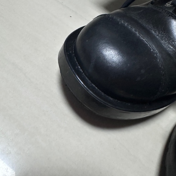 Auth Chanel Black Navy Blue Tweed Boots Socks Boots 39 Women - Picture 10 of 16